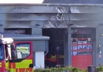 Two firefighters injured in fire station blaze