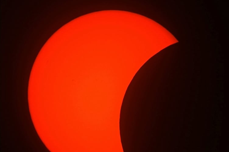 Sue Jones took this fantastic shot of the solar eclipse from the James Martin observatory