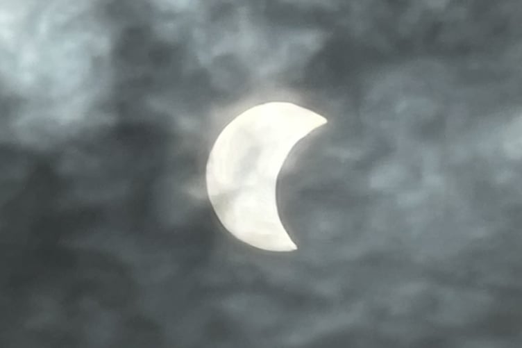 The eclipse captured from Ballakilley, Rushen