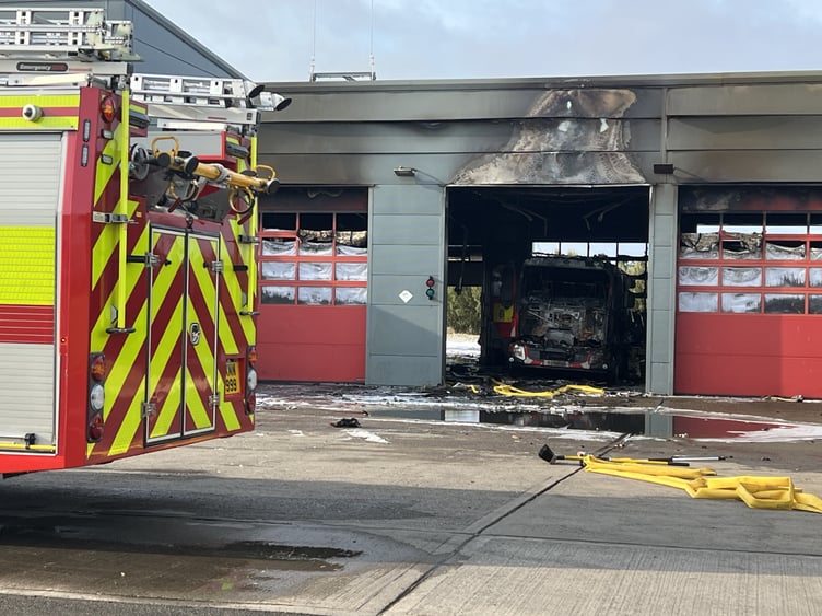 The fire ravaged fire station