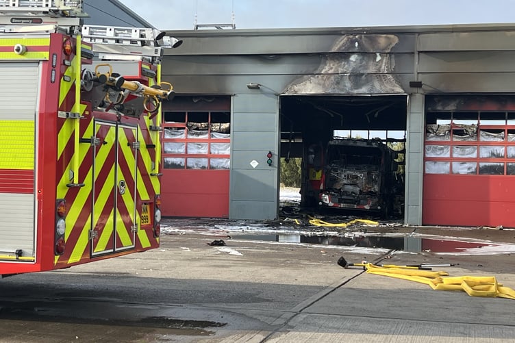 The fire ravaged fire station
