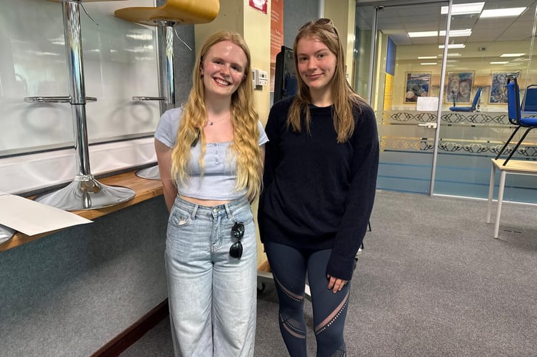 Abigail Moore and Eugenie Woodhead are Sixth Form students at Ballakermeen