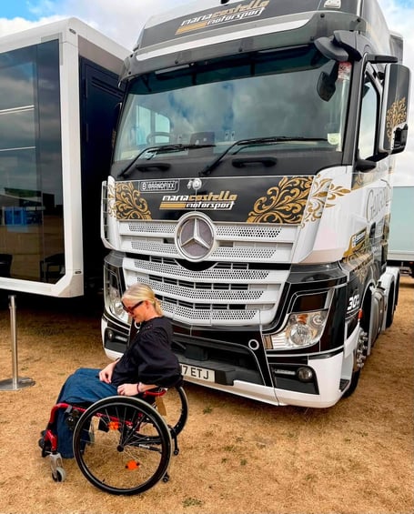 Maria Costello visits the British Superbikes Championships at Thruxton as she steps up her recovery