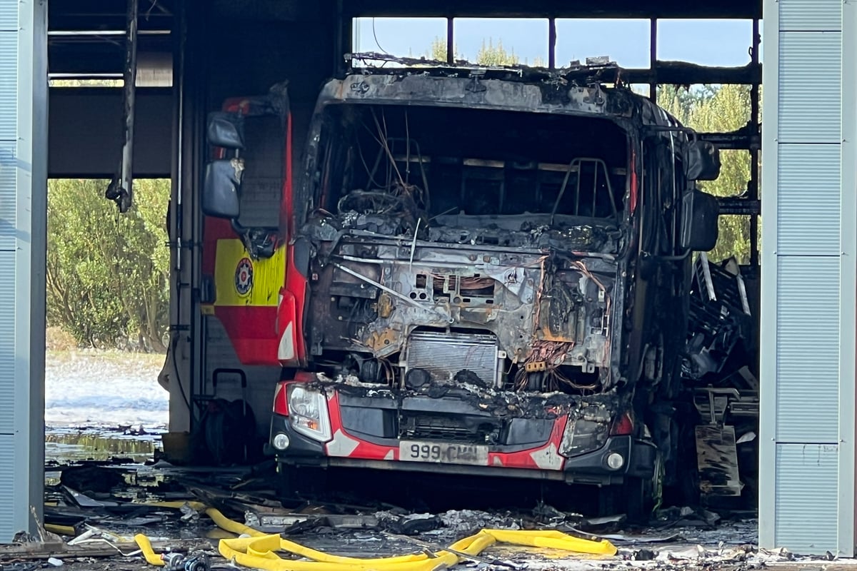 Charging of equipment on fire trucks reviewed following fire station blaze