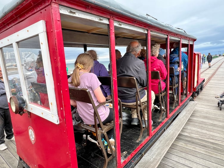 The pier tram is a populat attraction