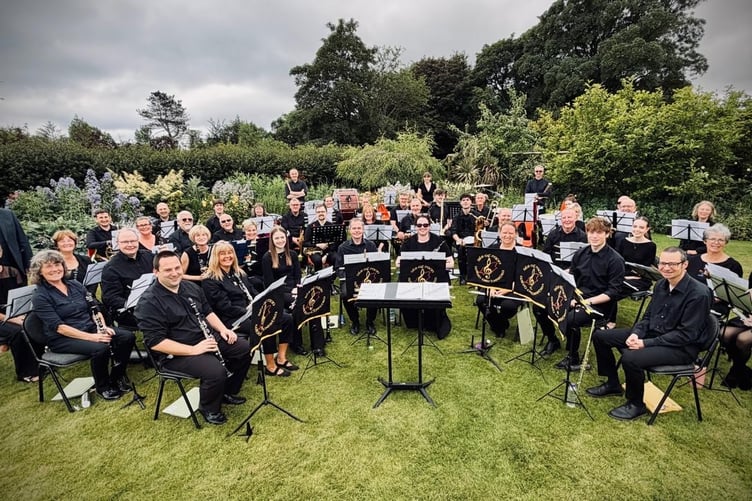The Isle of Man Wind Orchestra, under the baton of John Kinley, at the Tynwald Garden Party 2026