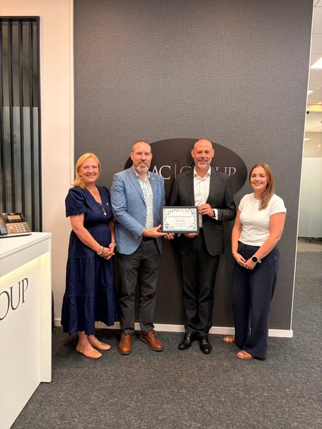 (Left to right) Lucy Felton (Manx Wildlife Trust), Graham Makepeace-Warne (Manx Wildlife Trust), Ed Walter (MAC Group) and Hannah Francis (MAC Group)