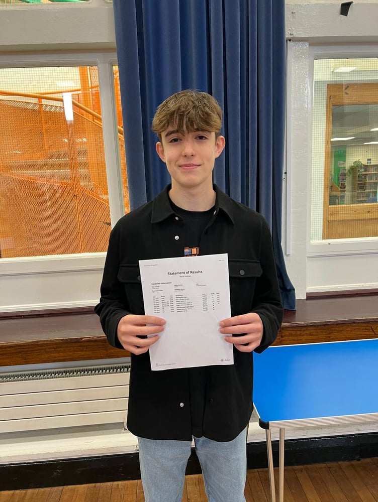 Castle Rushen High School student Nathan Ward