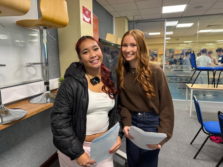 Ballakermeen students Lexi Wibrow and Annalia Raby