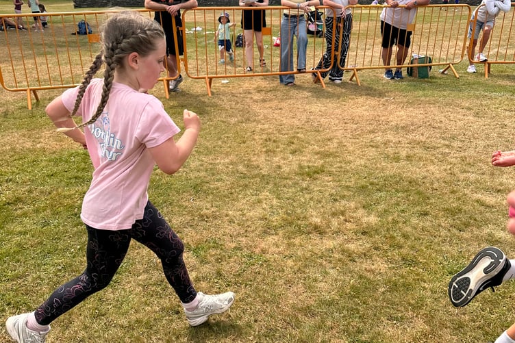 Freya in the zone during the Mini parish walk