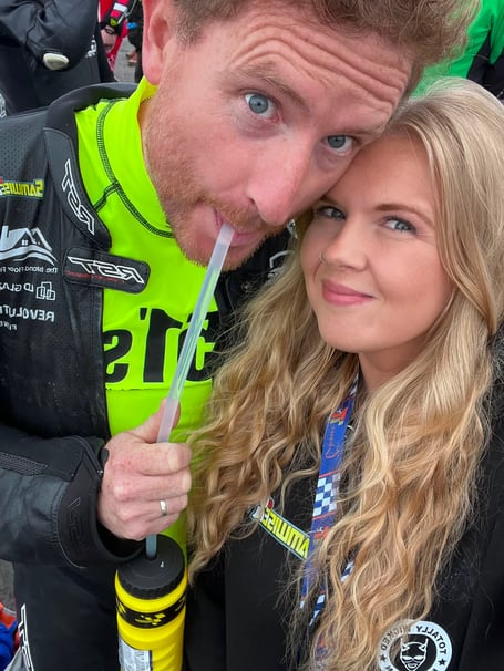 Charlotte Naughton has paid tribute to husband Sam who died during a Manx Grand Prix practice session