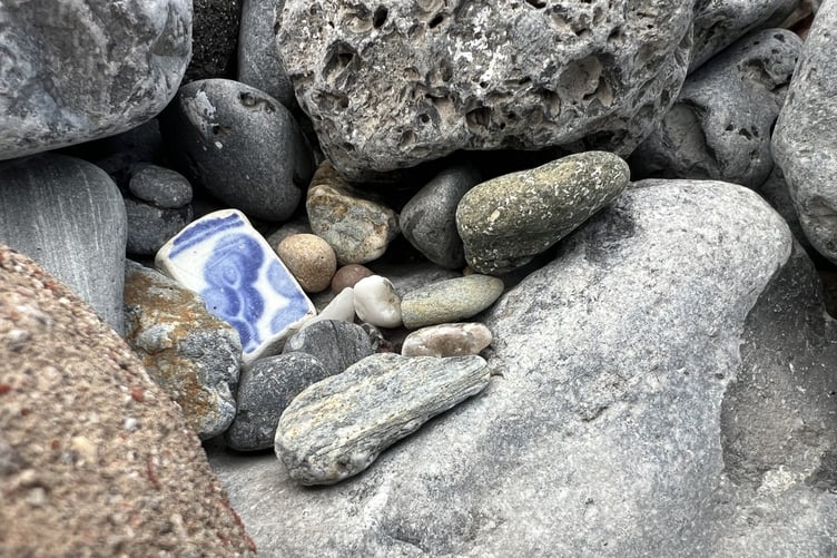 A pottery shard on the beach south of Poyll Vaaish