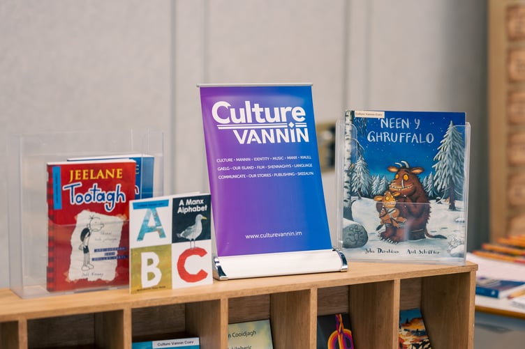 Culture Vannin had a book stall which students could peruse, with titles such as the Manx Gaelic translations of Diary of a Wimpy Kid and The Gruffalo's Child