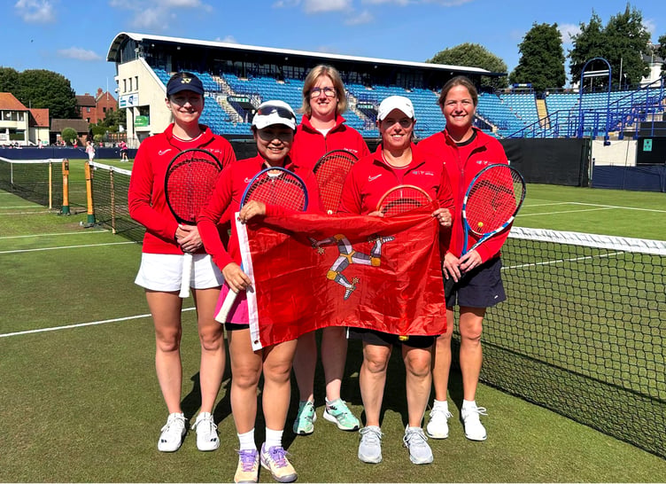 The Isle of Man tennis team that competed in the Over-35s County Cup at Eastbourne recently