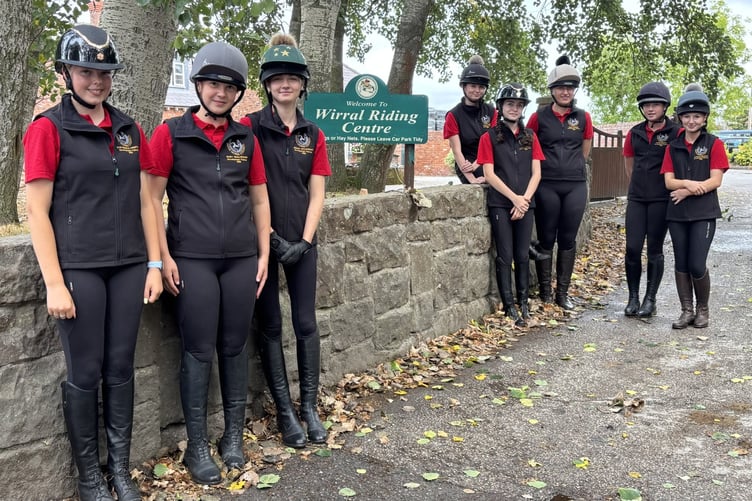 The island girls at their assessment day at the Wirral Riding Centre (Photo: Vicky Collister)
