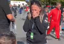 Beautiful moment newcomer proposes to partner after completing race debut