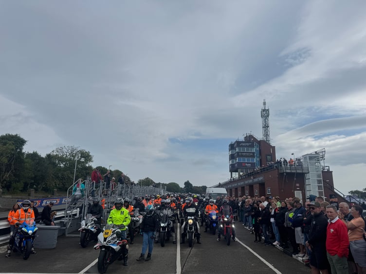 Friends, fellow riders and supporters gathered for the poignant tribute to the late Daniel Ingham, who died during qualifying earlier this year