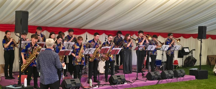 The Blue Train Youth Band performing at the most recent Tynwald Day