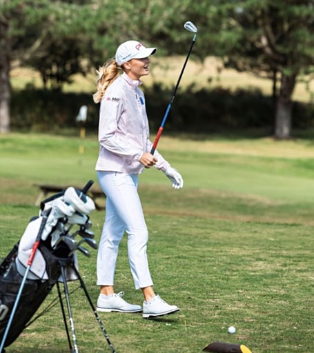 Peel golfer Ana Dawson in action at the KPMG Women’s Irish Open
