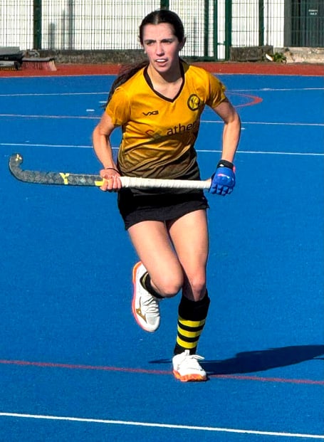 Ela B in action for Harlequins in the local hockey leagues
