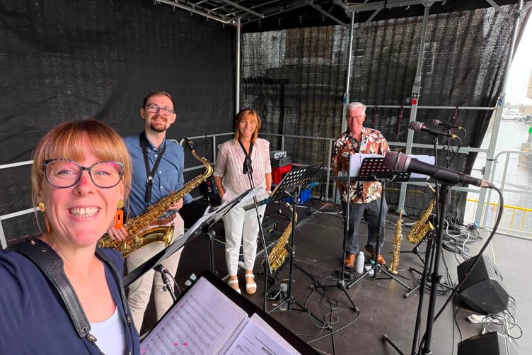 The Blue Train Saxophone quartet also performed