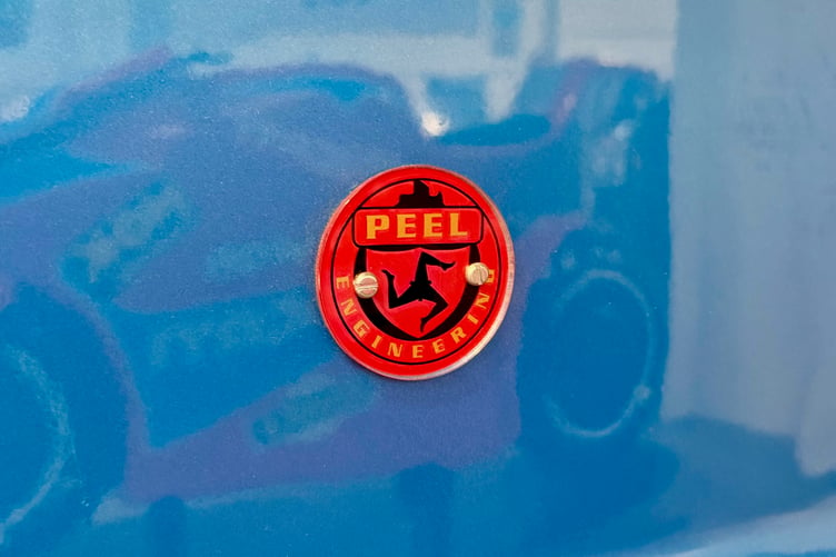 The Peel Engineering logo on the side of the prototype