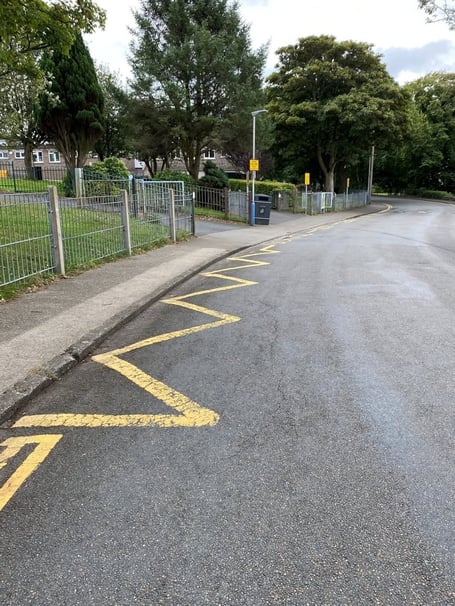 Officers say that one issue that arose on the first day back was parking on the yellow zig-zag markings outside schools