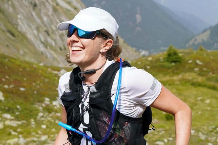 Despite the arduous nature of the Orsières–Champex–Chamonix event, Emily Mylchreest was all smiles in the Alps