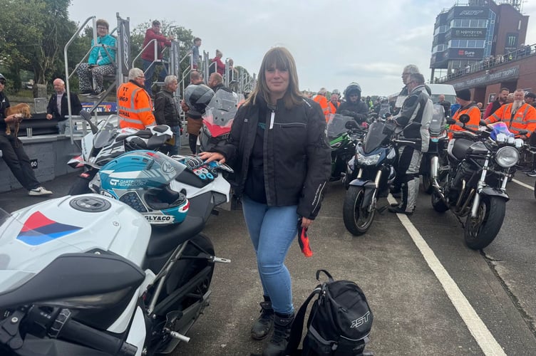 Helayna Ingham pictured ahead of the emotional final lap for her late husband Daniel