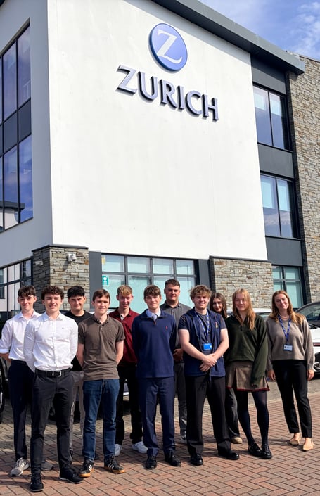 Zurich Isle of Man 2026 summer interns (left to right) are back row: Ollie Nicholson, Edward Coole, Lucas Harding, Matthew Bell and Hollie Dawson. Front row, left to right, are Max Dewhirst, Nathan Kinrade, Will Buchanan, Joshua Holden, Eugénie Woodhead and Sarah Atcheson