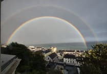 Pictures as double rainbow lights up the eastern sky after summer sunshine