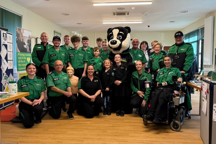Some of the St John Ambulance team at its headquarters off Glencrutchery Road