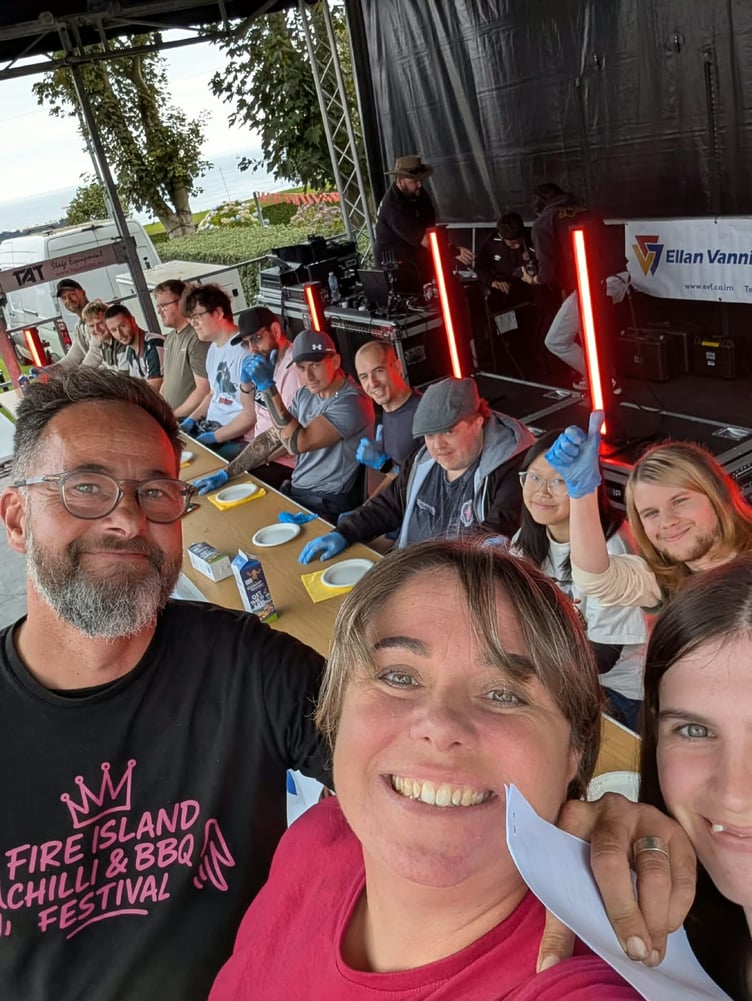 A chilli eating competition gets underway