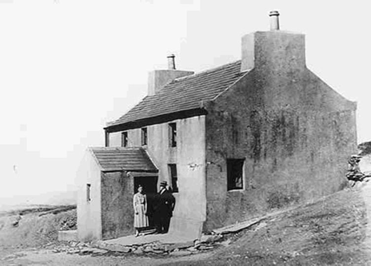 James Irving and daughter Voirrey outside Doarlish Cashen