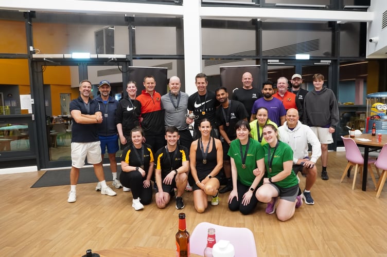 Some of the competitors from the island's inaugural Corporate Pickleball League