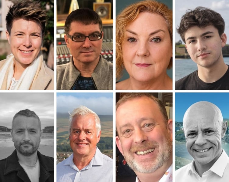 Candidates standing in Glenfaba and Peel (L-R from the top - Katryna Baptist, Mark Cleator; Colleen Dale-Beeton; Daniel Davison; James Hampton; Ray Harmer; Alex Perriam and Geoffrey Pugh)