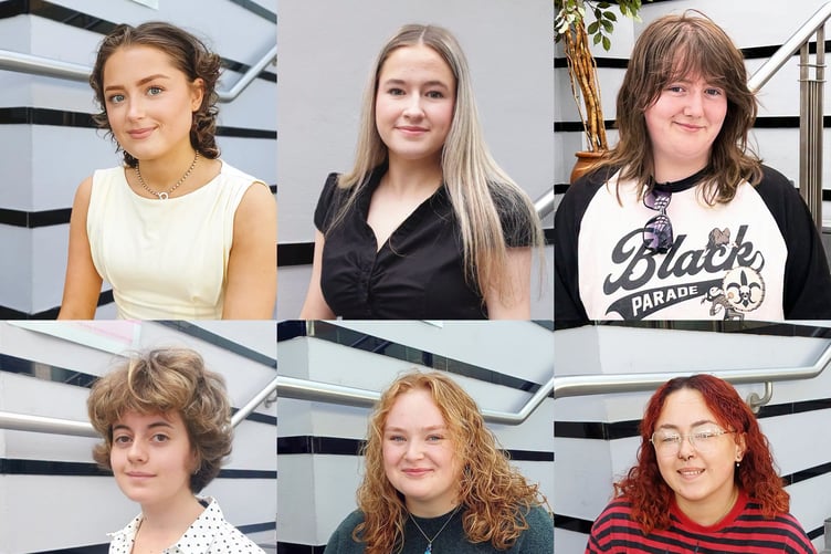 (TOP L-R) Evie Skillicorn, Jessie Quigley, Loki Stonehouse (BOTTOM L-R Bronwyn Edwards, Ealish Creer and Jazmine Hay