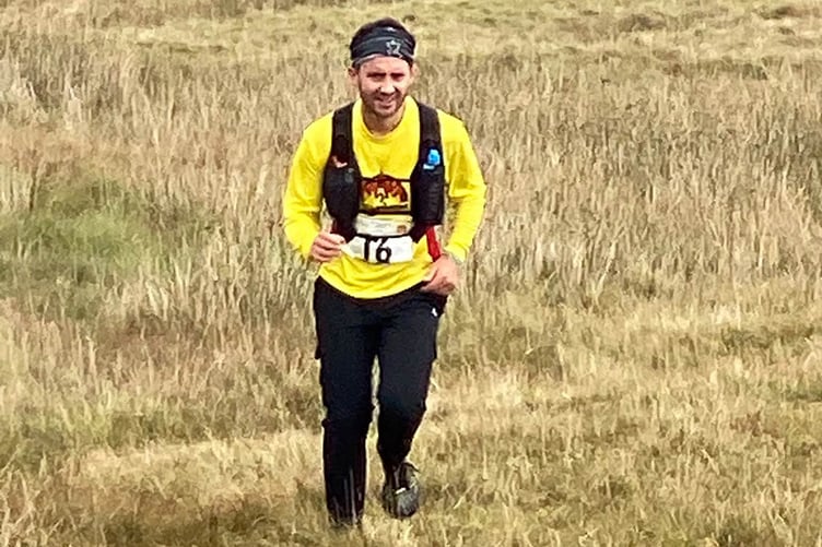 Domenico Galante on his way to finishing third in last weekend's race which formed the opening round of the 2026/27 Callin Wild Manx Fell Running League (Photo: Lynda Quayle)