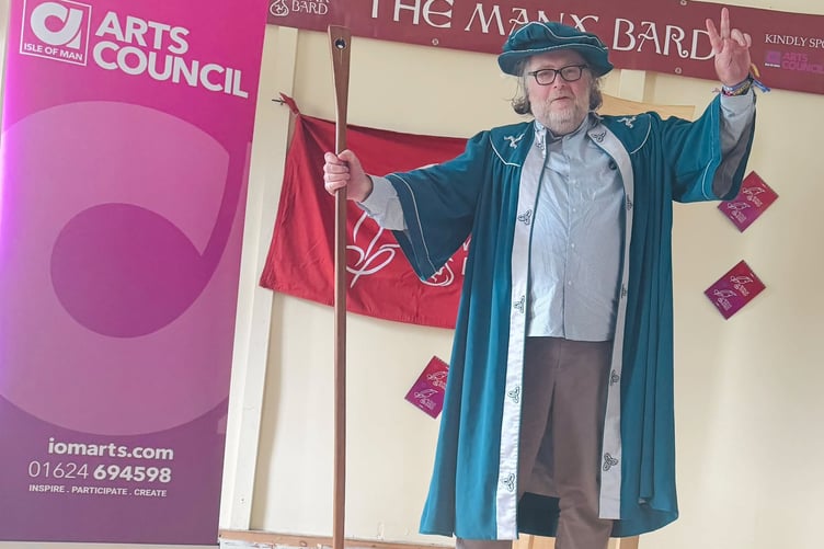 John Davies the new Manx Bard, who goes by the pen name Declan