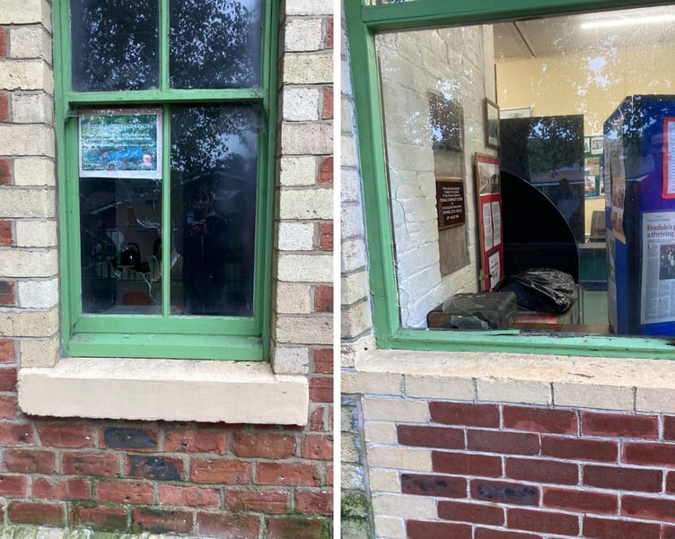 Five panes of glass in total have been broken this month