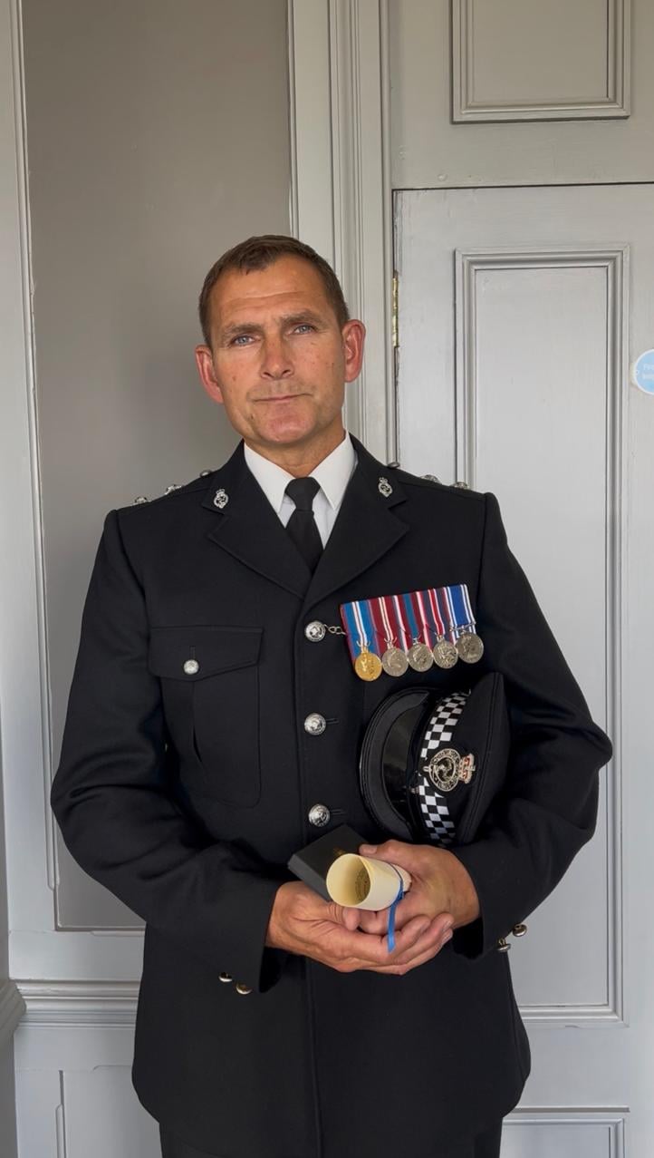 Jamie Tomlinson at the Isle of Man Constabulary Annual Awards Ceremony