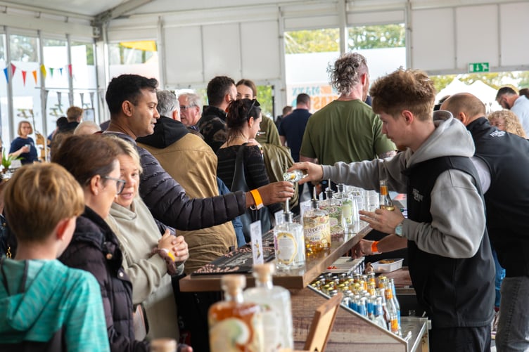 Plenty of people sampled the free tasters on offer