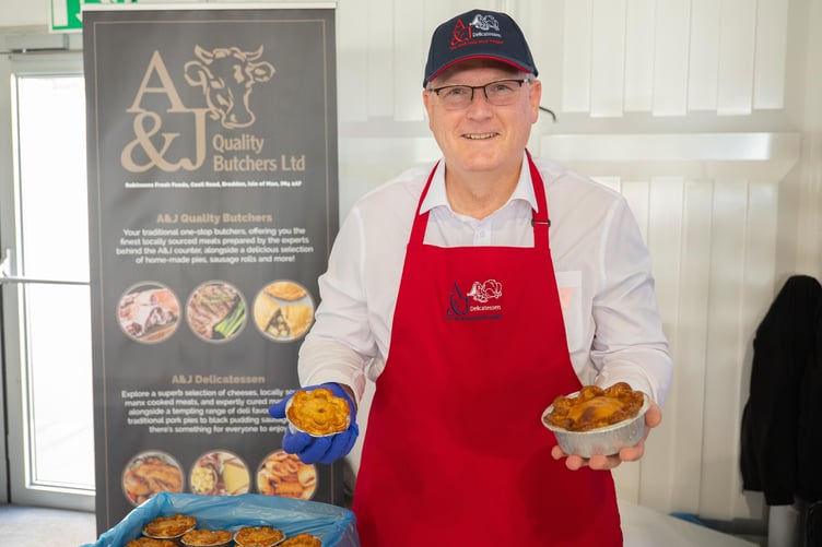 Buisnessman Steve Pickett was getting stuck in on the A&J Butcher Quality Butchers Ltd