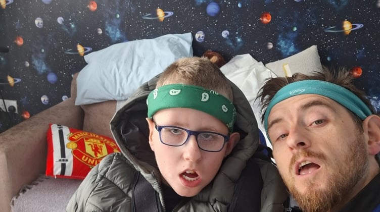 Dean Corlett with his son Lucas