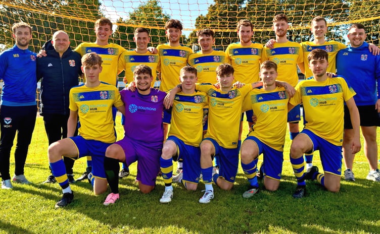 The Onchan team that defeated RYCOB in the Canada Life Premier League last Saturday (Photo: Dean Turton/Upfront Footy)