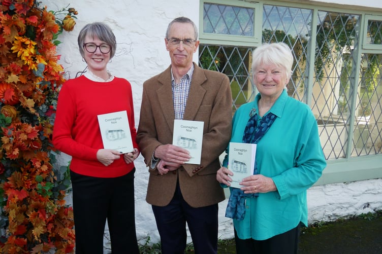 Anita Cashen and Angela Little pictured with Chris Williamson Vice Chair of Culture Vannin