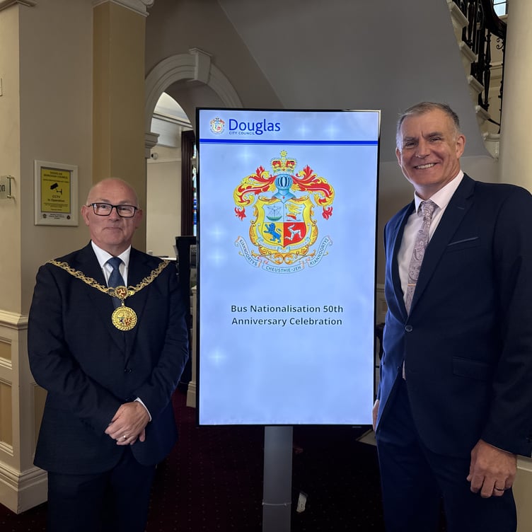 The Bus Nationalisation 50th Anniversary Celebrations first began at the Town Hall