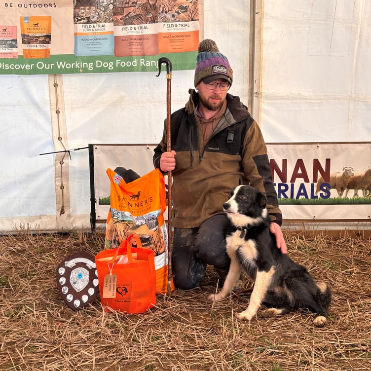 Stu Metcalfe and Max the Manannan Sheepdog Champions