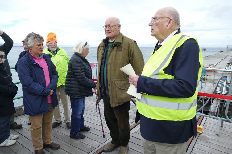 Pier trust president Stuart McKenzie gives his welcoming address