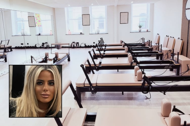 Owner Roxanne pictured alongside The Pilates Boutique which features seven reformers